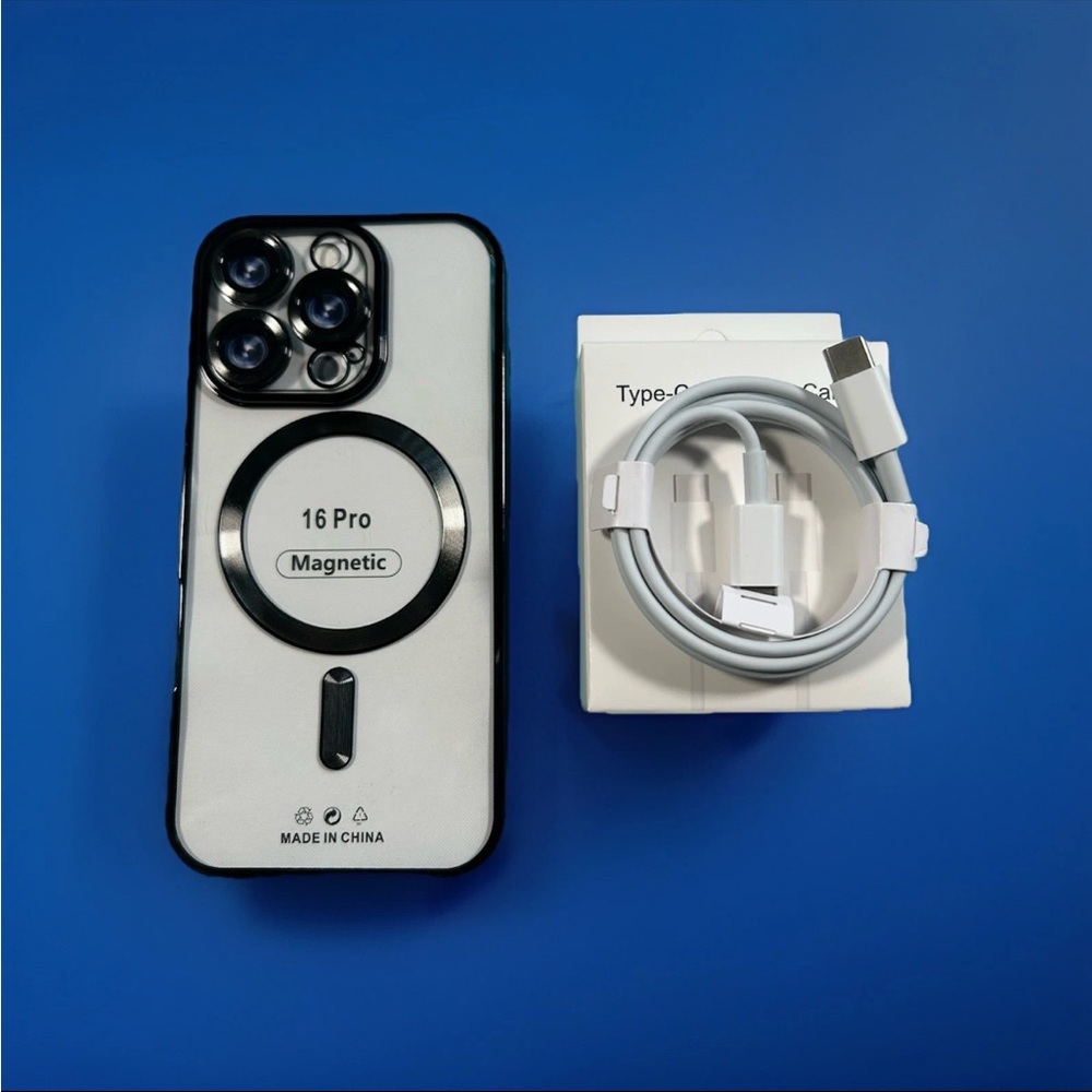 BUNDLE 16 Pro Magnetic Phone Case with USB-C To USB-C Cable
